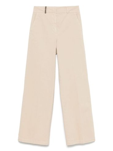 PESERICO - Pantaloni in cotone beige