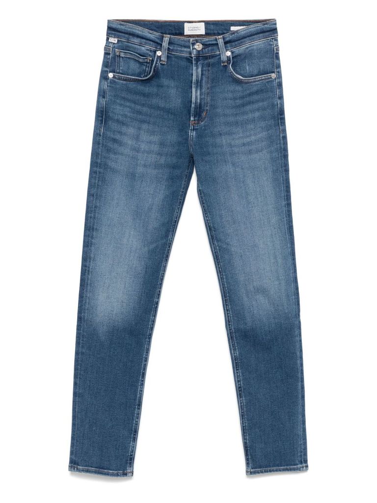 Shop Agolde Slim Leg Blu Denim 'ambry' Jeans