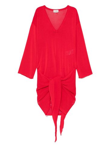 THE ATTICO - Abito corto rosso con scollo a V