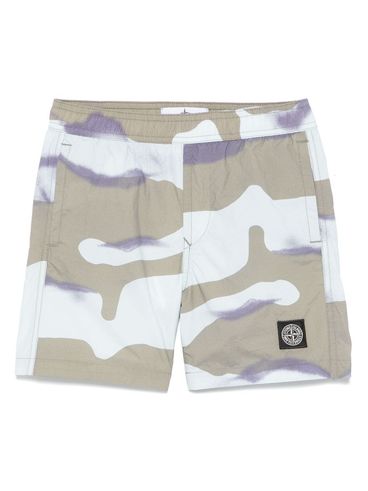 STONE ISLAND - Camouflage print swimsuit