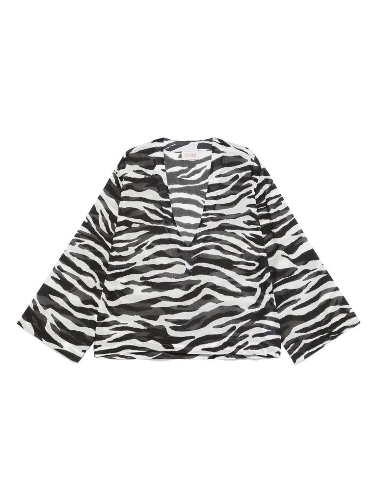 Shop Attico Zebra Pattern Blouse