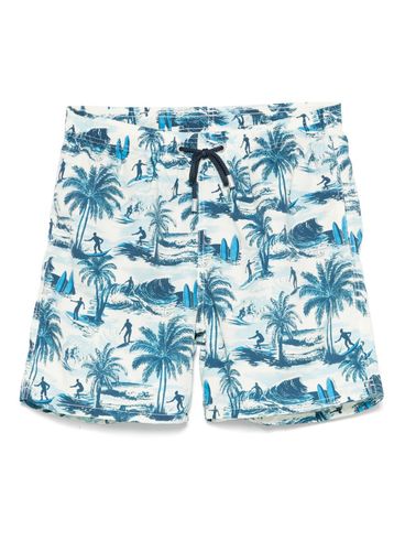 MC2 SAINT BARTH - 'Gustavia' light blue pattern swimsuit