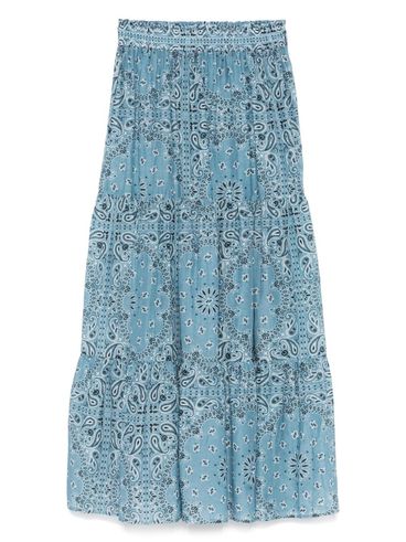 MC2 SAINT BARTH - 'Cheyenne' blue cotton long skirt