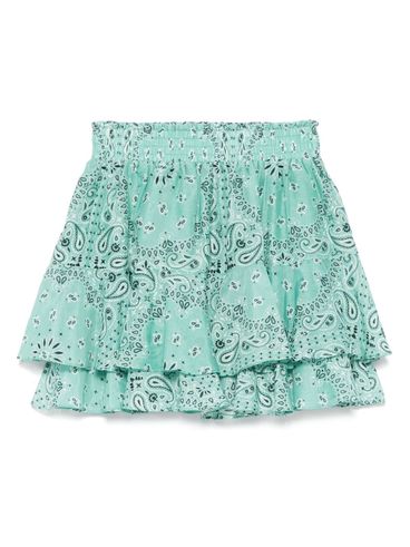 MC2 SAINT BARTH - Green cotton blended mini skirt