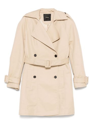 PINKO - Light beige 'Tears' double-breasted trench coat