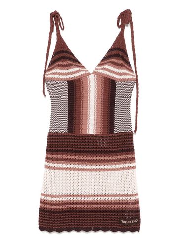 THE ATTICO - Miniabito in cotone color cioccolato