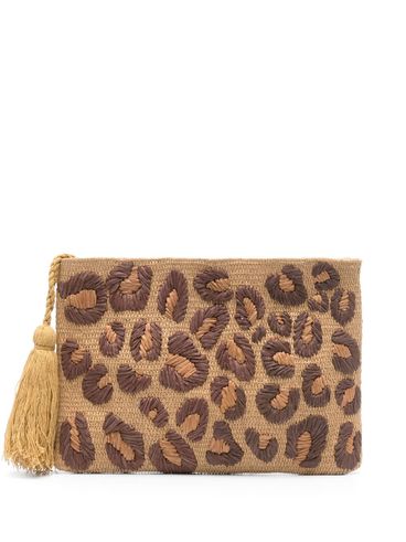 MC2 SAINT BARTH - 'Straw Pouch' sand beige clutch bag