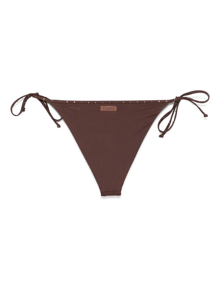 Mc2 Saint Barth 'marielle String' Brown Bikini Slip