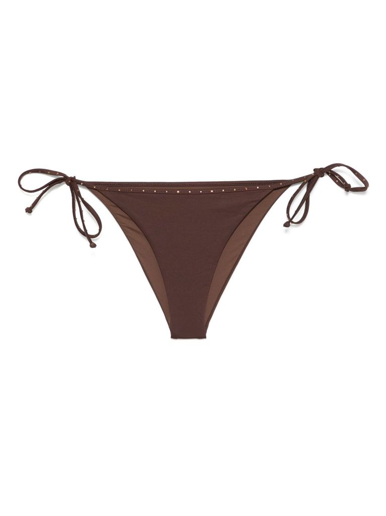 Mc2 Saint Barth 'marielle String' Brown Bikini Slip