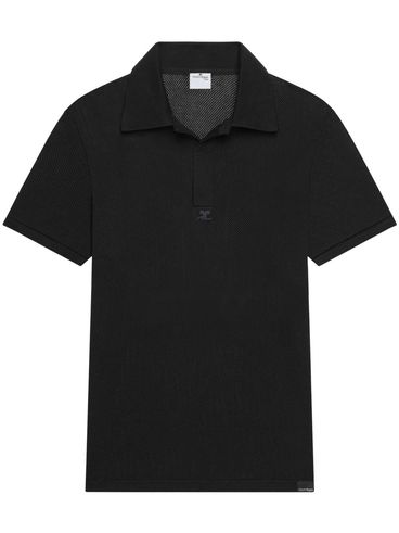 COURRÈGES - Polo in misto cotone nero