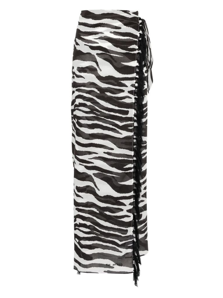 Shop Attico Zebra Print Pareo