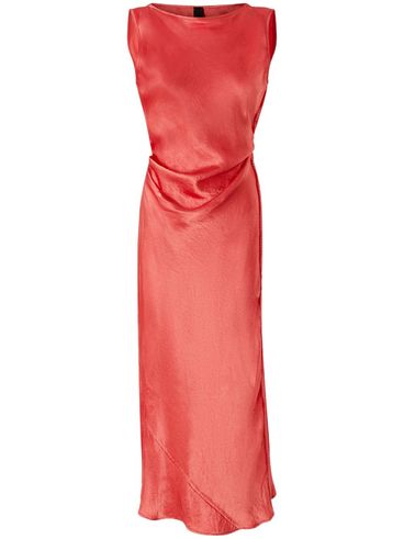 PINKO - 'Amico Mio' coral red midi dress