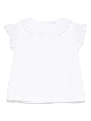LARANJINHA - White stretch cotton t-shirt