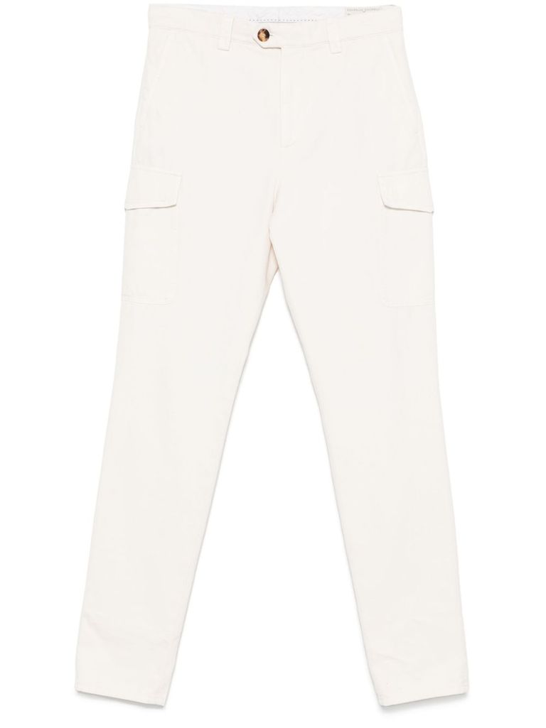 Brunello Cucinelli Light Beige Cargo Pants With Pockets