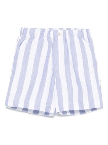 LARANJINHA - Baby blue and white cotton shorts