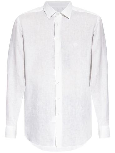 ETRO - Camicia classica in lino bianco