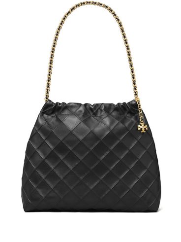 TORY BURCH - Borsa a spalla 'Fleming Hobo' in pelle nera