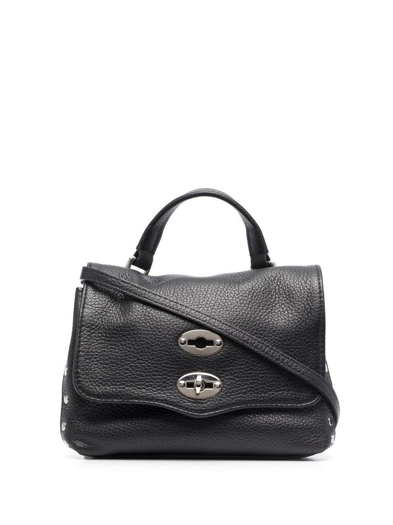Black calf leather 'Dotta Centauro' tote bag