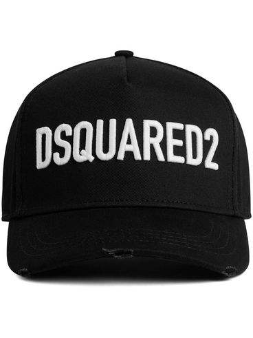 DSQUARED2 - Cappello baseball nero con logo frontale