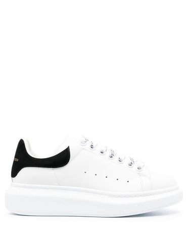 ALEXANDER McQUEEN - Oversize sneakers in white and beige calf leather