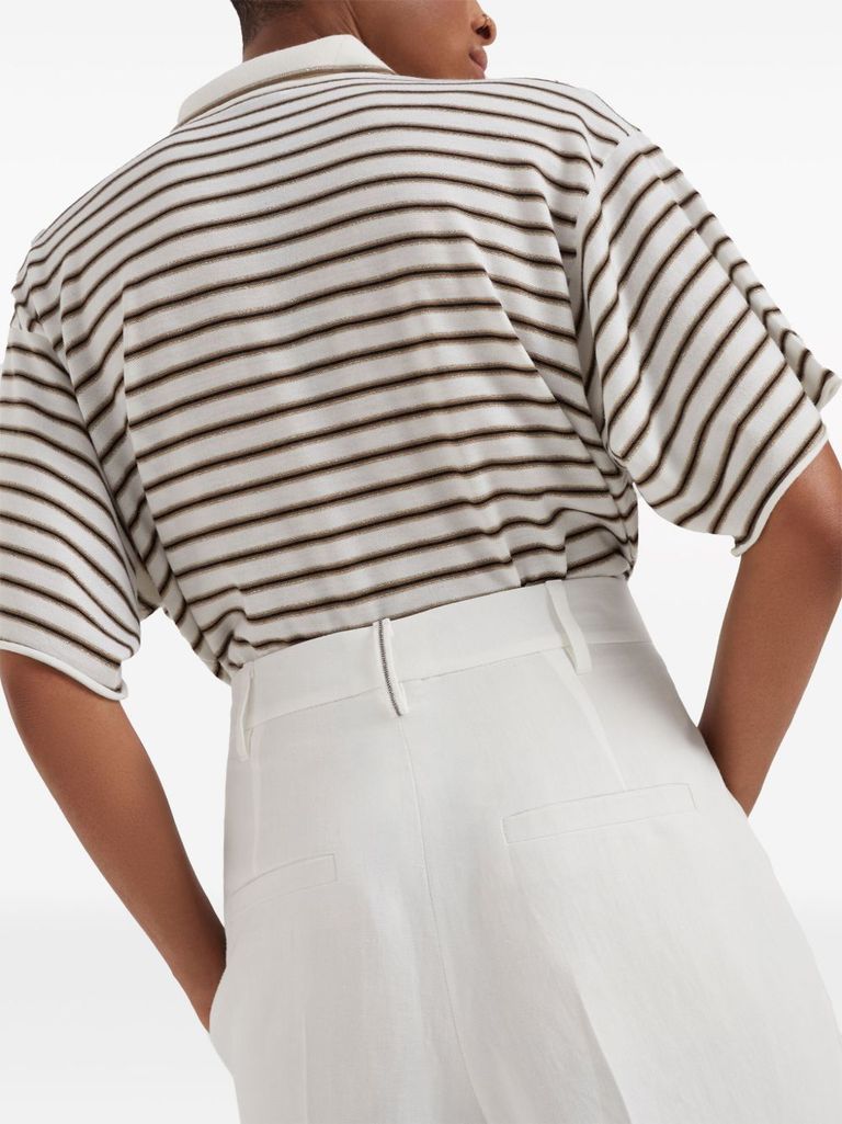 Brunello Cucinelli Viscose-linen Twill Tapered Trousers
