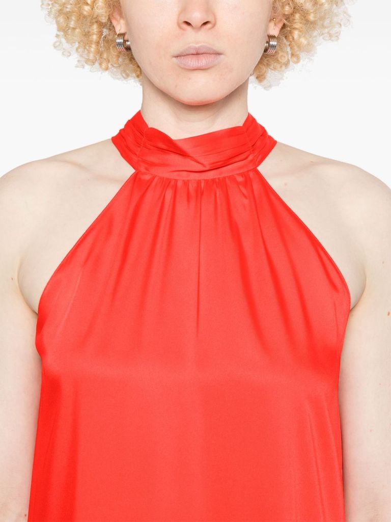 Shop Liu •jo Burnt Orange Long Dress