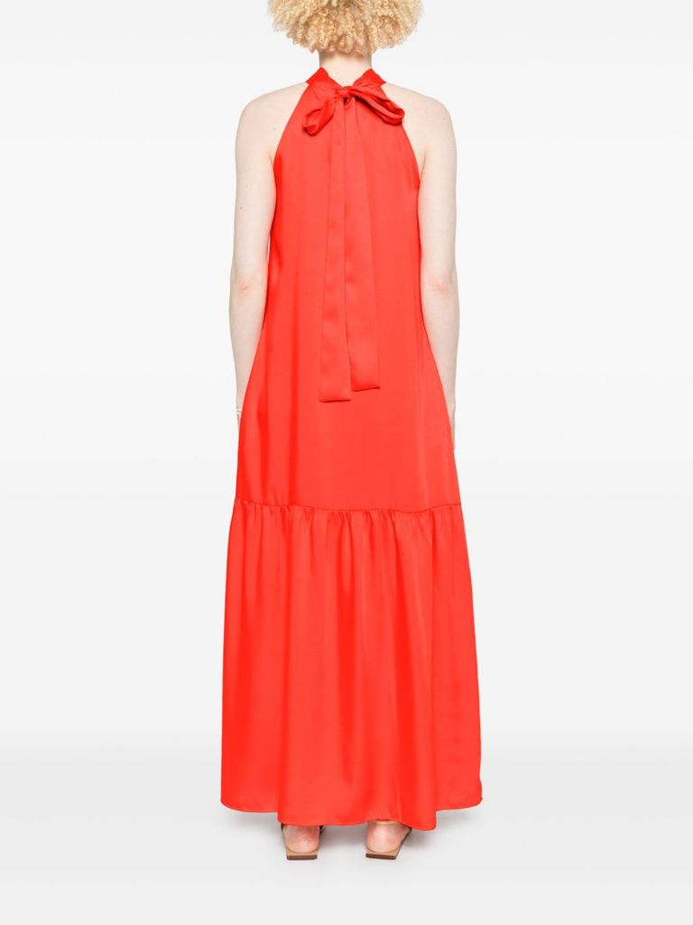 Shop Liu •jo Burnt Orange Long Dress