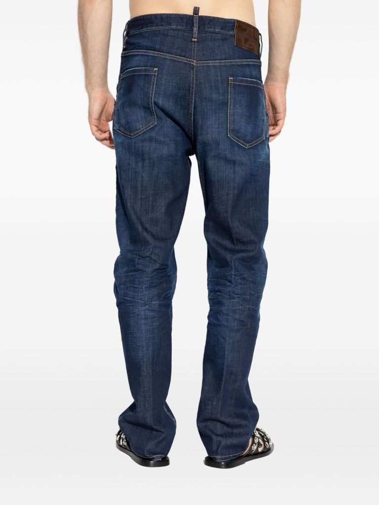 Dsquared2 Straight Leg Trousers With Belt Loops