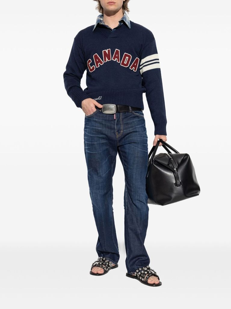 Dsquared2 Straight Leg Trousers With Belt Loops