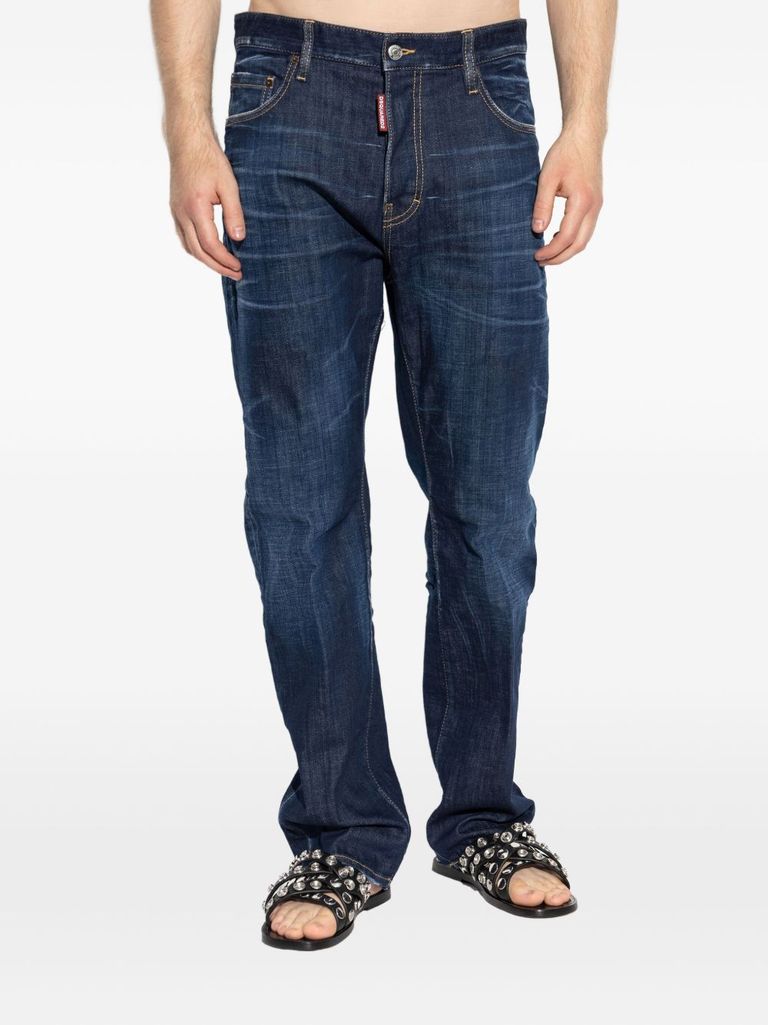 Dsquared2 Straight Leg Trousers With Belt Loops