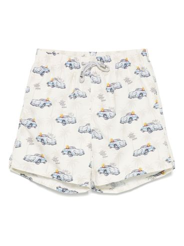 MC2 SAINT BARTH - 'Gustavia' beige swimsuit with print