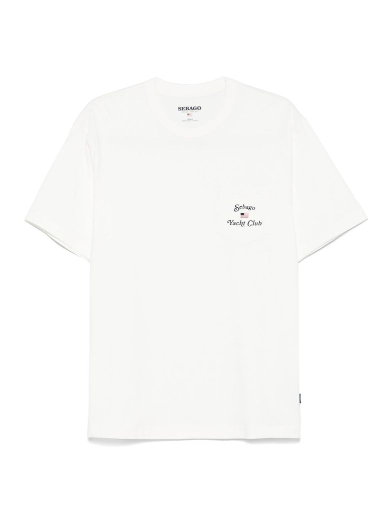 Sebago Black Cotton T-shirt With Print
