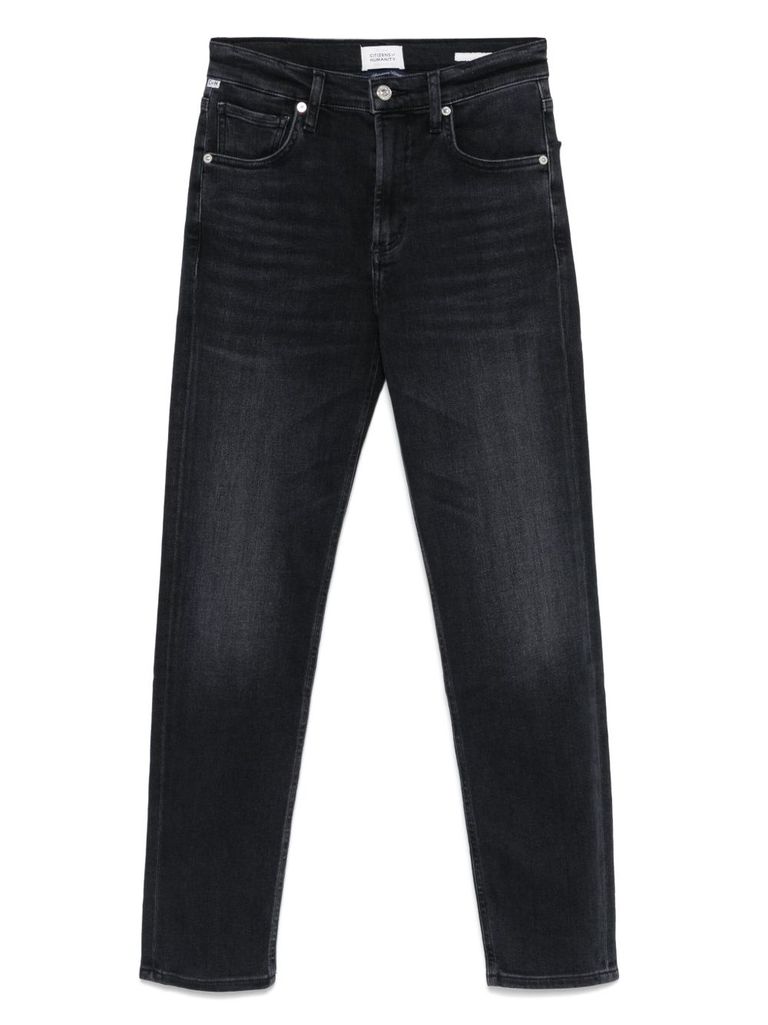 Agolde Black Straight Jeans