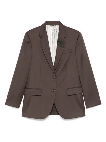 BRUNELLO CUCINELLI - Blazer monopetto marrone