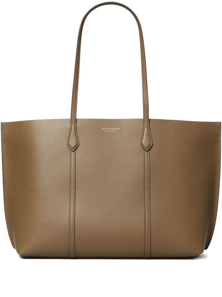Tory Burch 'perry Tote' In Brown Calf Leather