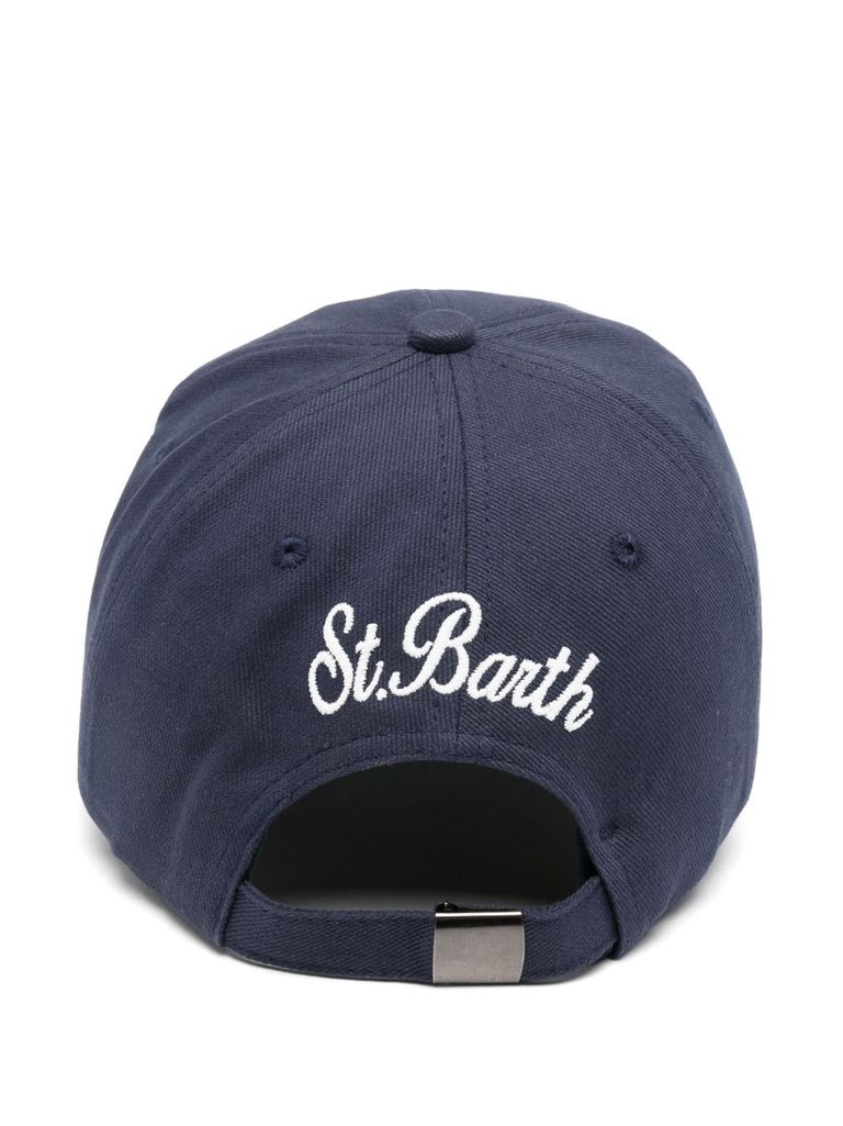 MC2 SAINT BARTH BLUE COTTON 'BASEBALL' CAP