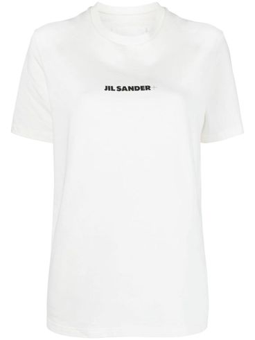 JIL SANDER - T-shirt in cotone con logo stampato frontale