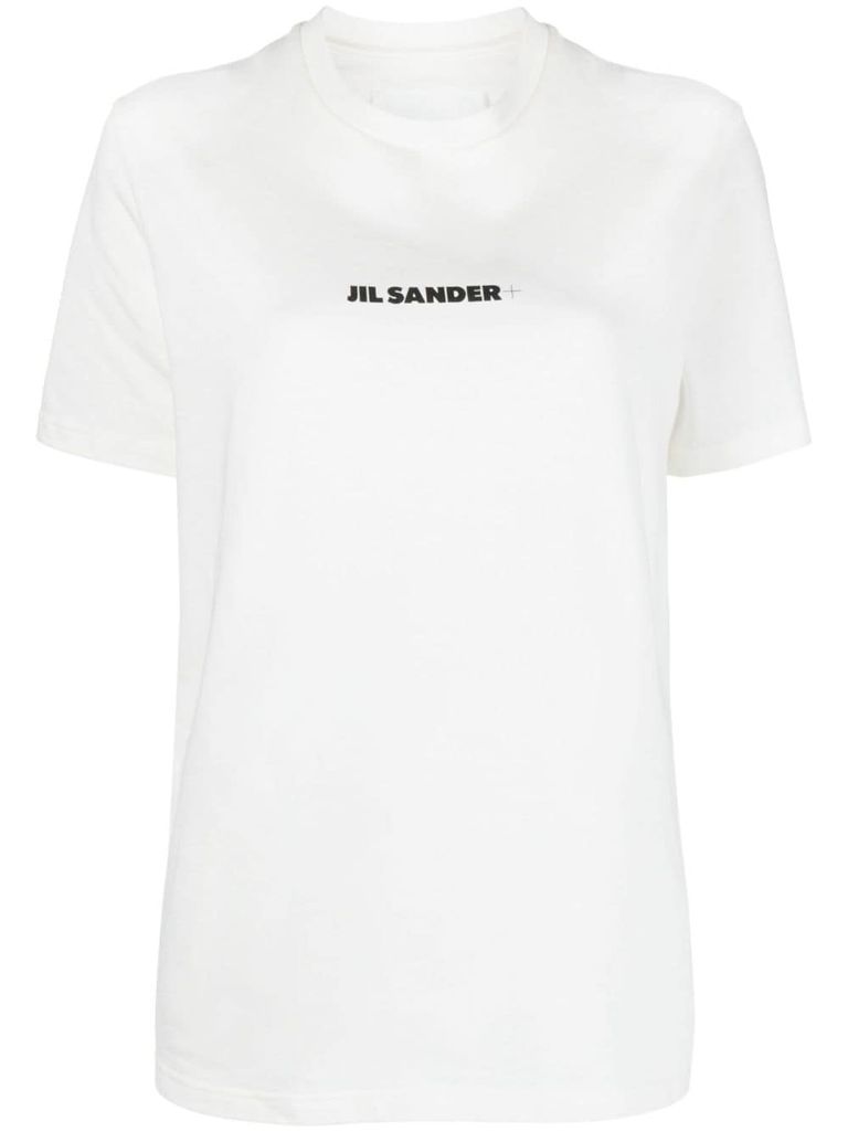 Jil Sander White T-shirt With Contrasting Logo Print