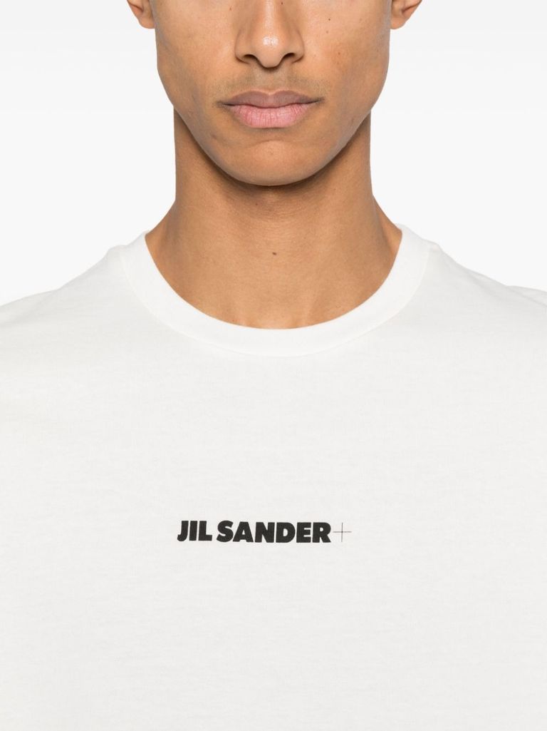 White T-shirt with Logo Print