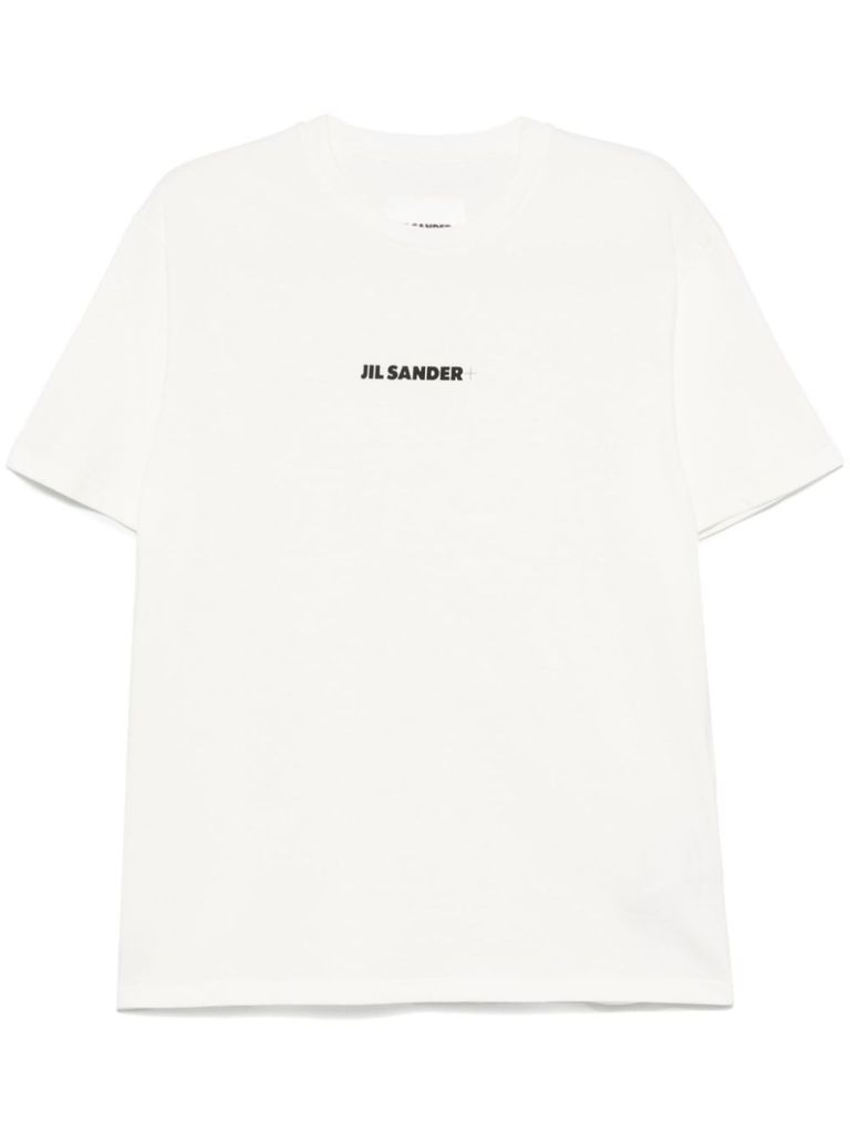 White T-shirt with Logo Print