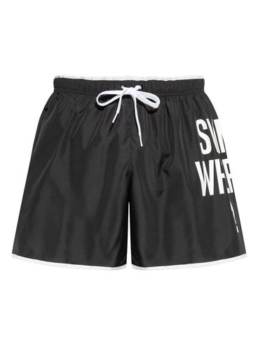 MOSCHINO SWIM - Costume mare nero con stampa