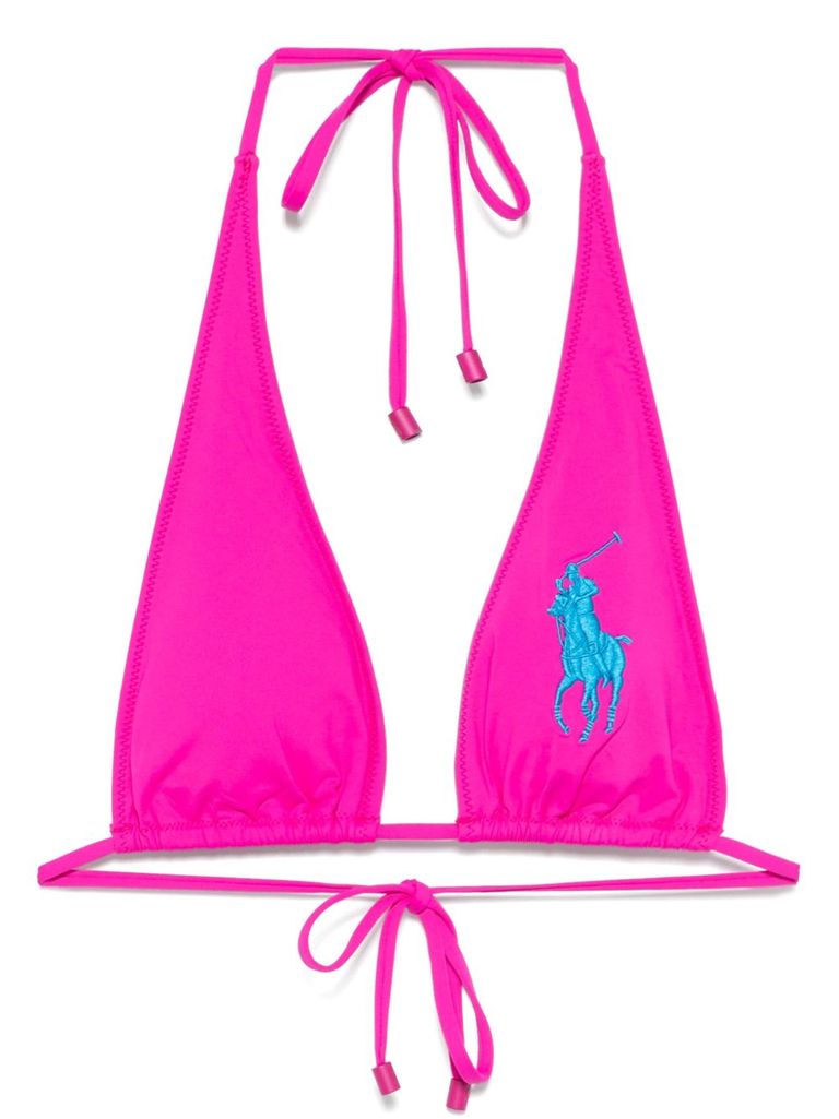 Polo Ralph Lauren Fuchsia Bikini Top With Logo