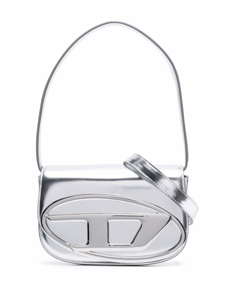 Diesel Geometric Flap Shoulder Bag With Metallic Finish