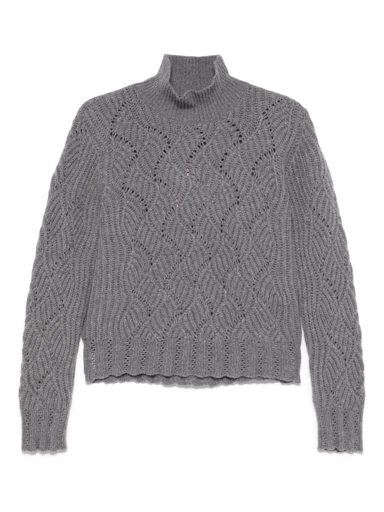 Etro Grey High-neck Sweater