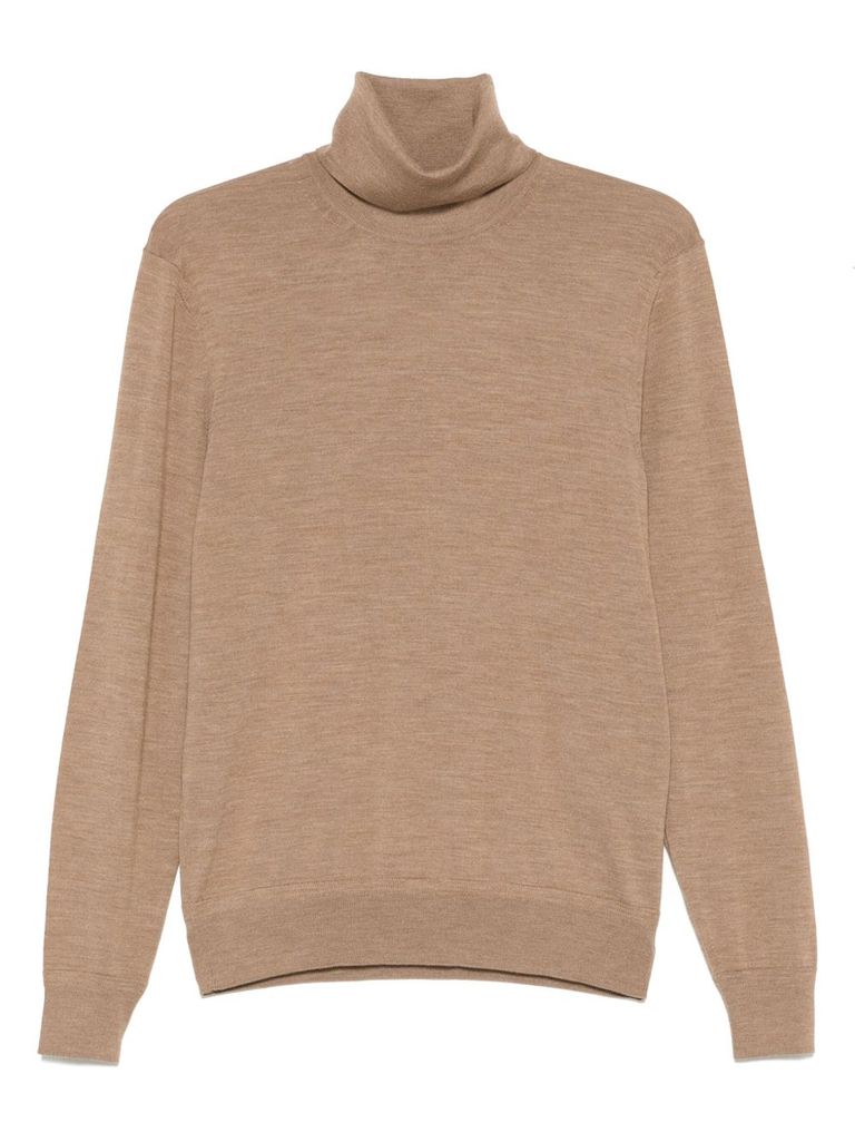 Tom Ford Beige Wool Turtleneck Sweater