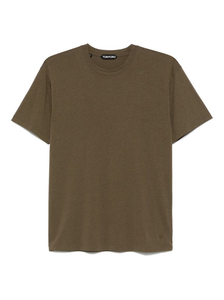 Tom Ford Brown Lyocell Cotton Crew T-shirt
