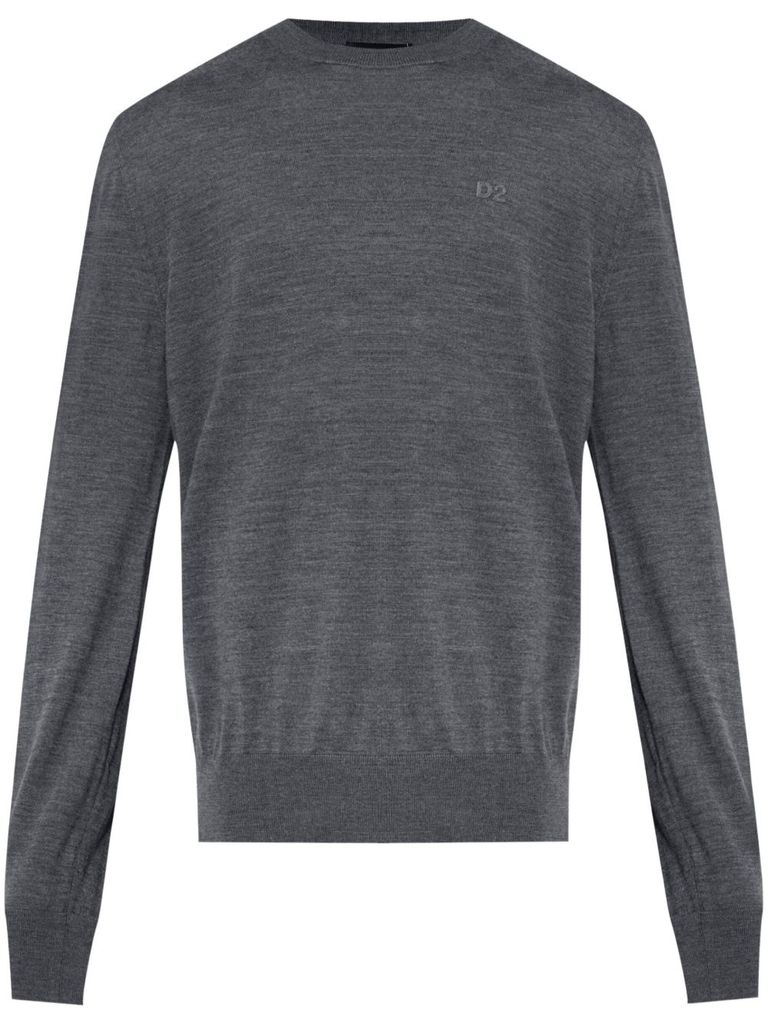 Dsquared2 Grey Virgin Wool Sweater