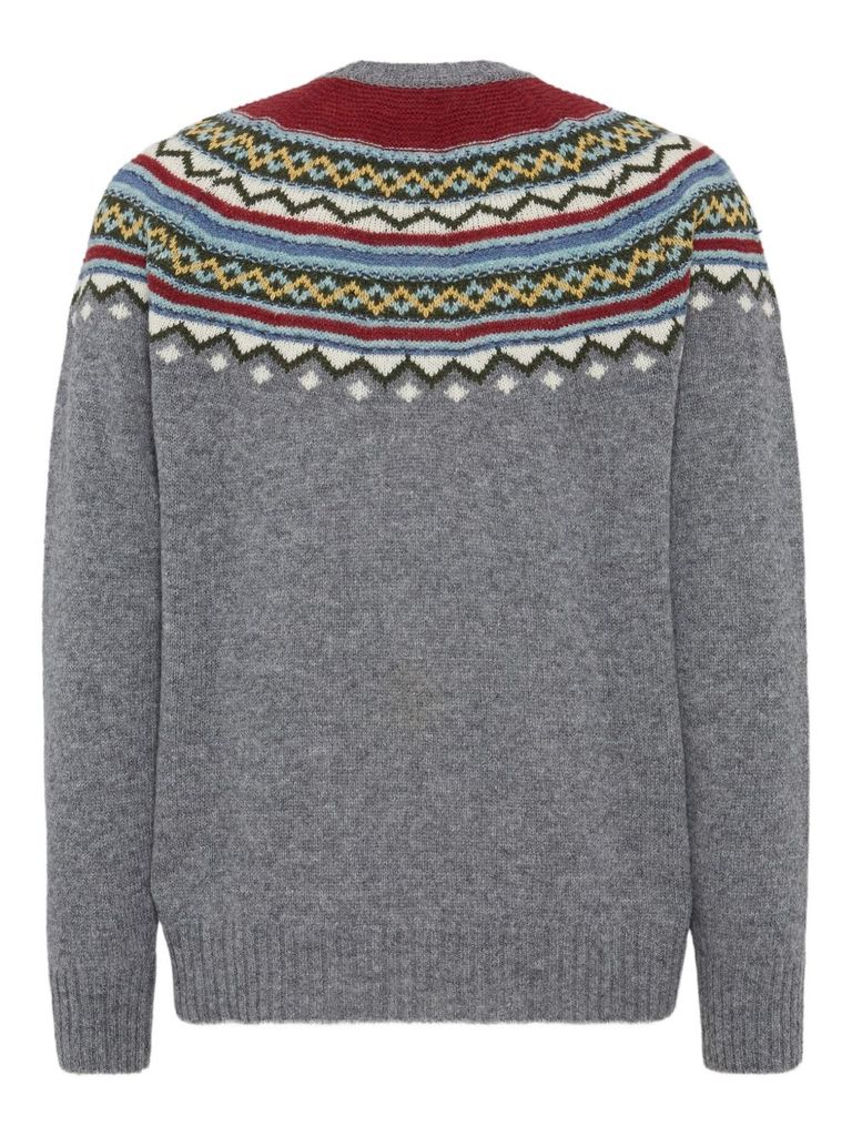 Dsquared2 Intarsia Sweater Sweaters And Cardigans Multicolor In Gray