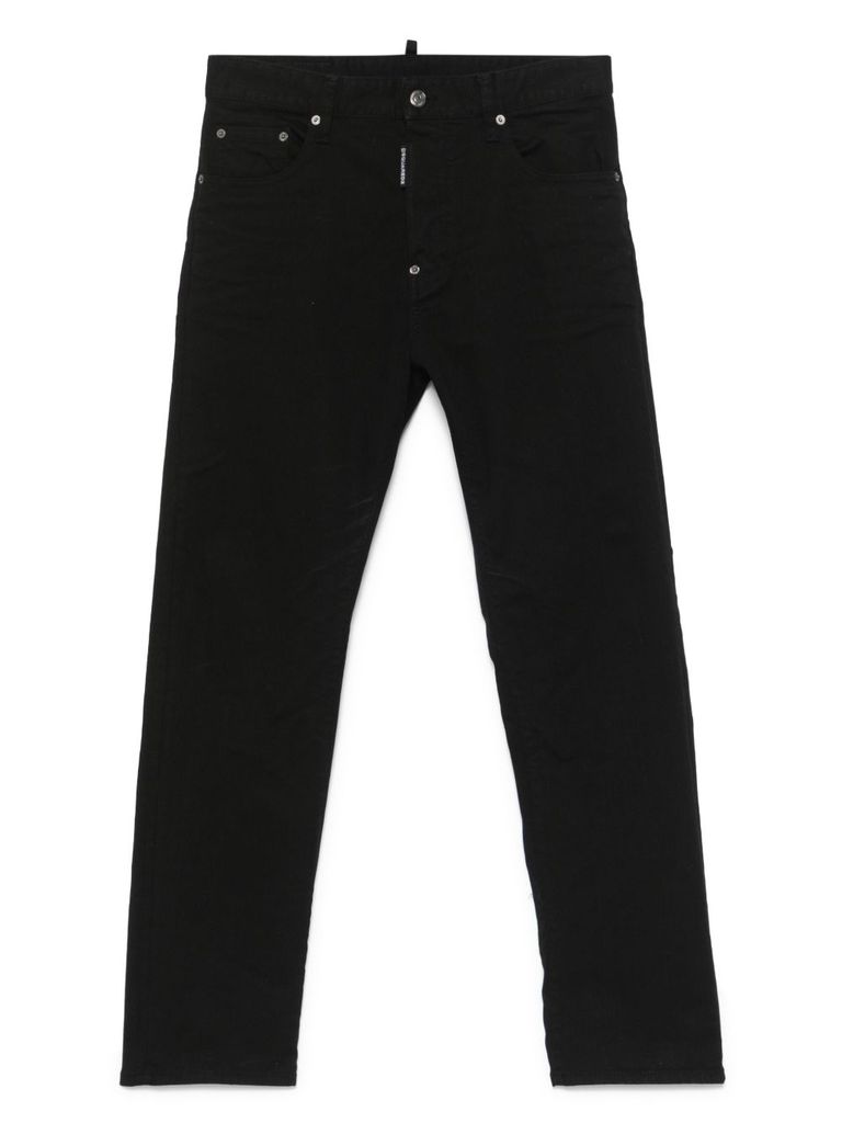 Shop Dsquared2 Black Stretch-cotton Jeans
