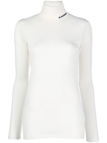 JIL SANDER - Maglia a collo alto bianca